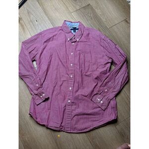 Tommy Hilfiger Red Striped Long‎ Sleeve Shirt